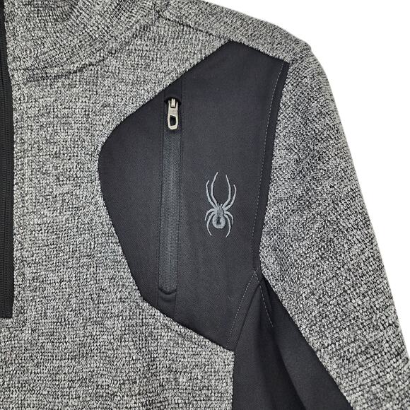Spyder Men's Half Zip Mid Weight Mock Neck Outbound Sweater Size Small - Picture 4 of 7